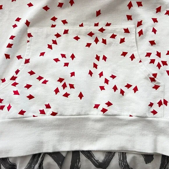 $1795 Authentic DIOR Made in ITALY Women's White Red Hoodie Sweatshirt Sz.XS ? M - Picture 7 of 12